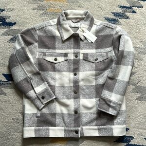Z Supply Preston Knit Plaid Jacket Medium